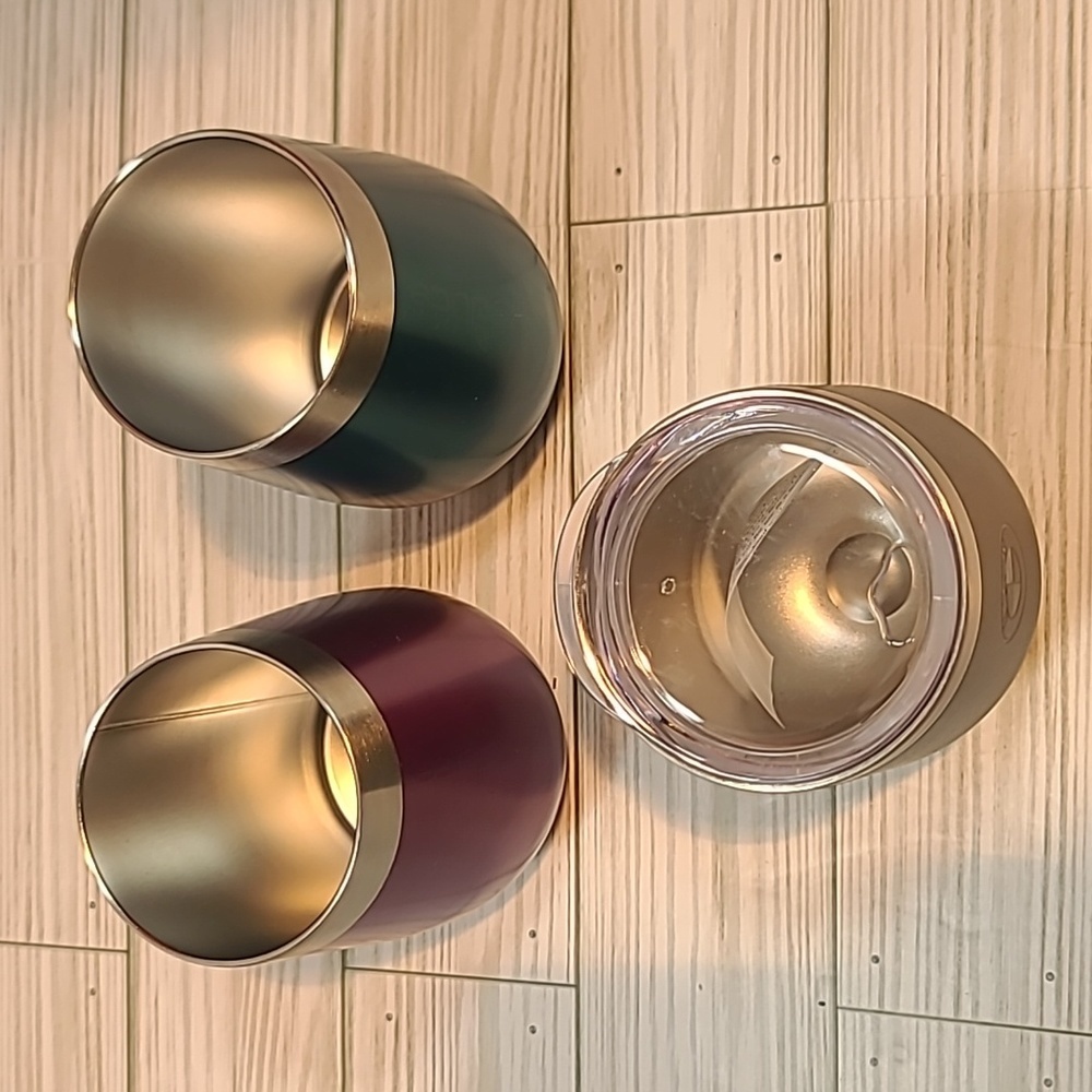 Set of three stainless steal drinking glasses - Picture 2 of 5